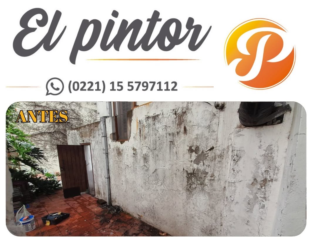 Pared exterior en proceso de reparación